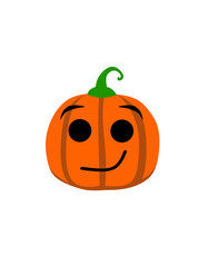 vector illustration of halloween pumpkin emote