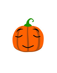 vector illustration of halloween pumpkin emote