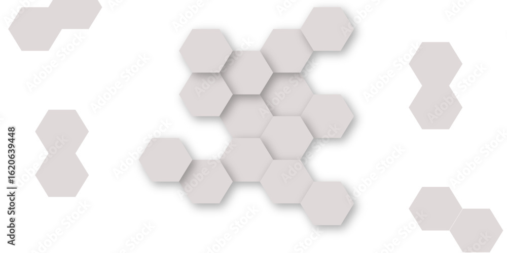 Aufkleber abstract vector illustration science technology and medical concept hexagon. white hexagon design co