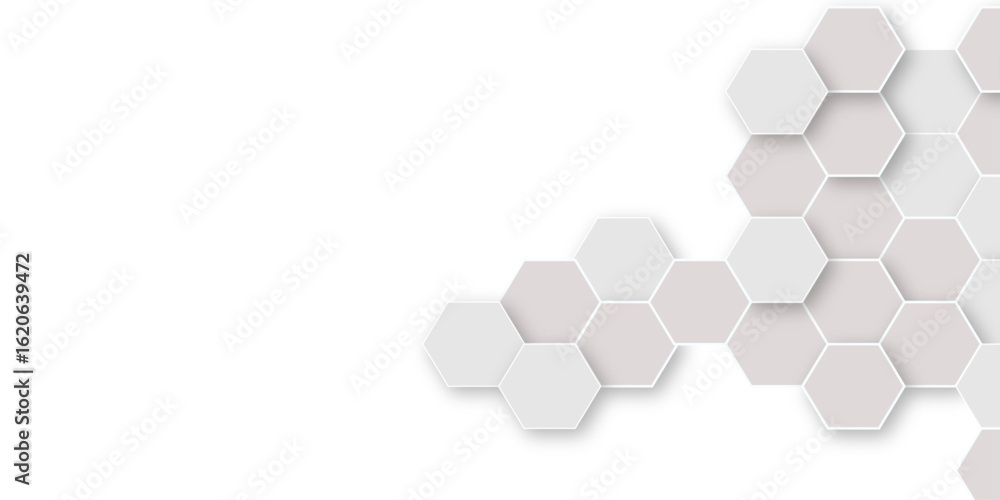 Aufkleber abstract vector illustration science technology and medical concept hexagon. white hexagon design co