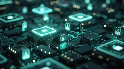 Fototapeta premium Complex circuit board technology illustration