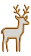Stylized reindeer silhouette with textured edges