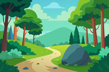 Obraz premium landscape with forest