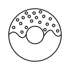 Donut Icon or Symbol with white background