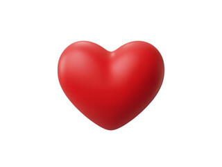Red Heart Shape isolated on a transparent background symbol love