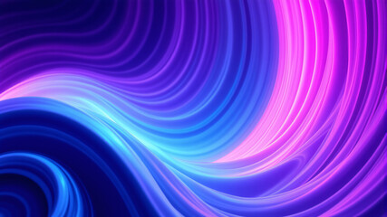 Obraz premium Vibrant Abstract Light Waves in Neon Colors