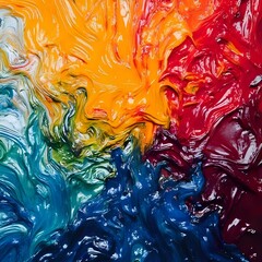 Fragment of multicolored texture painting. Abstract art background. oil on canvas 