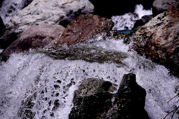 waterfall in the mountains