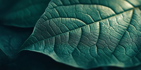 leaf-like abstract shapes, layered textures and soft shadows creating depth and a natural feel