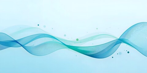 Abstract blend of light blue and teal hues with smooth flowing lines representing stock market graph