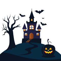 halloween dark night theme vector 
