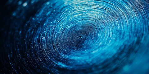 a radial gradient from dark blue to bright cyan, the circular transition creating a sense of depth and movement
