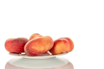 Fig sweet peaches isolated on white background, macro.