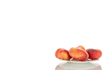 Fig sweet peaches isolated on white background, macro.