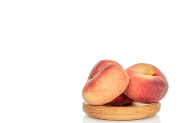 Fig sweet peaches isolated on white background, macro.