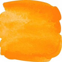 Vibrant Orange Watercolor Blob with Gradient Edges and Textured Details on White Background