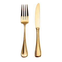 Gold fork and knife elegant cutlery dinnerware