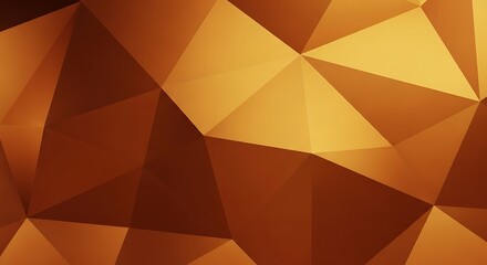 Abstract Geometric Golden Brown Background with Low Poly Design