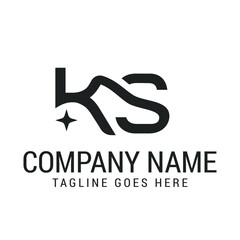 Creative Letter KS or SK Modern Minimalist Vector Logo Design Templates for Brand