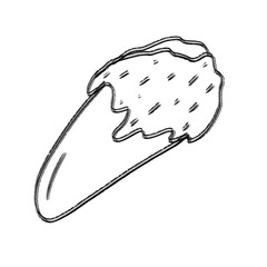 hand drawn sketch of cone transparent background