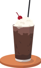 Chocolate Milkshake with Whipped Cream