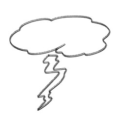 hand drawn sketch of Cloud transparent background