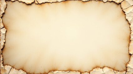 Ancient Paper Frame with Torn Edges