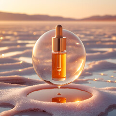Protective Serum in Bubble over Salt Flats