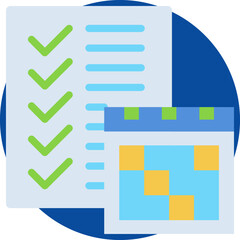 Obraz premium Daily tasks icon for accounting and finance business, website, application, printing, document, poster design, etc