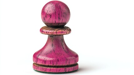 Colorful chess pawn piece on a white background.
