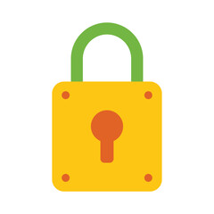 Secure Cryptocurrency Padlock Symbol for Blockchain Security