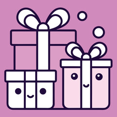 Gift Box Line Icons Collection