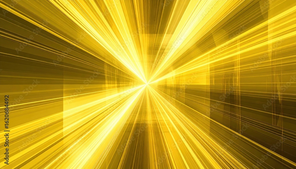 Aufkleber dynamic burst of golden light creating an abstract background with radiant energy and vibrant rays