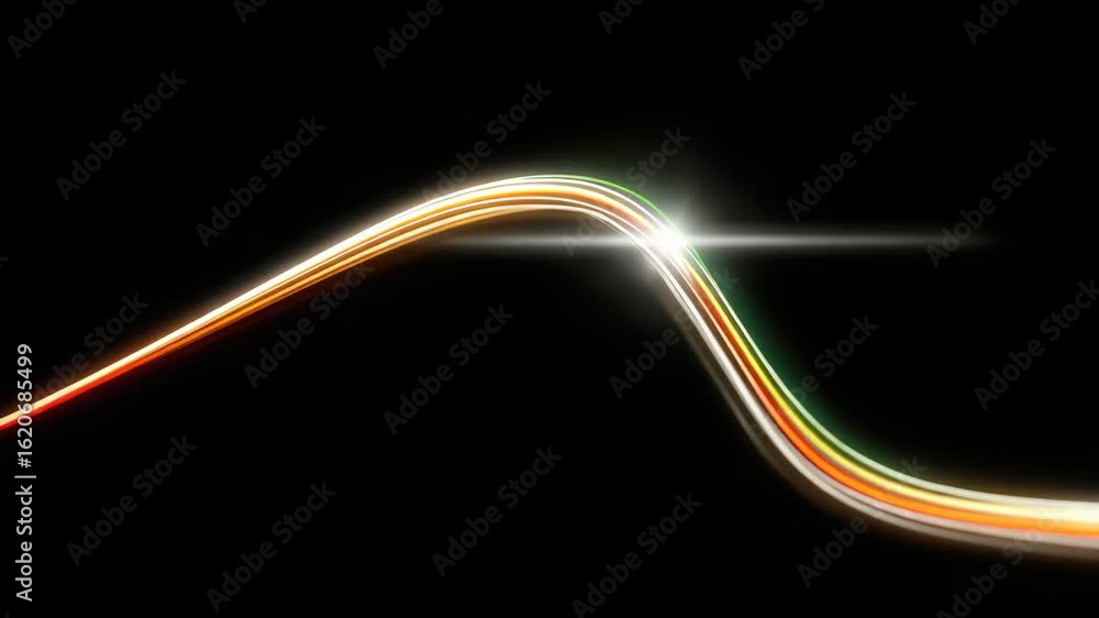 Poster light trail wave animation video background motion graphics 4k loop with glowing energy line and abs
