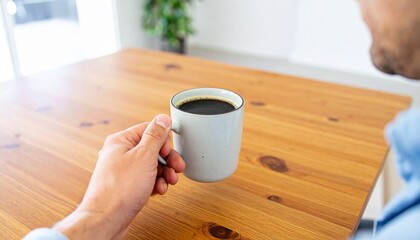 someone is holding a hot cup of coffee