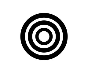 Black target icon. Bullseye target or Arrow target vector design and illustration.
