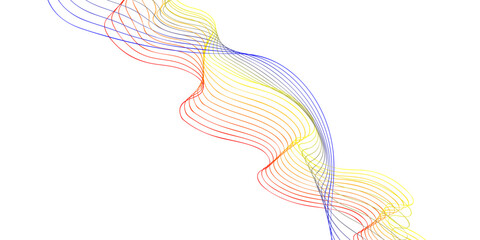Elegant and Fluid Abstract Design Featuring Smooth Wavy Lines with Vibrant Gradient Color Transitions for Modern Digital Art and Creative Projects