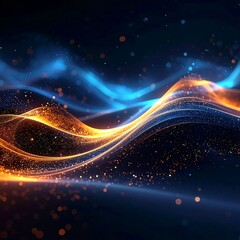 Obraz premium Abstract waves of light, vibrant colors