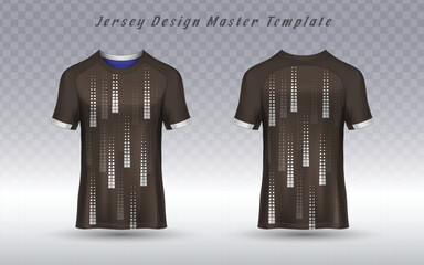 Abstract athletic jersey mockup with a vertical digital matrix pattern. This professional sports apparel template is ideal for custom team uniforms, sportswear branding