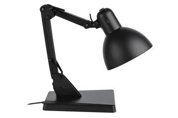 Slim LED Desk Lamp with Adjustable Arm, isolated on transparent background