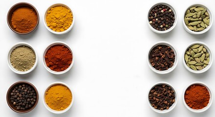Spices in Bowls: Culinary Arrangement