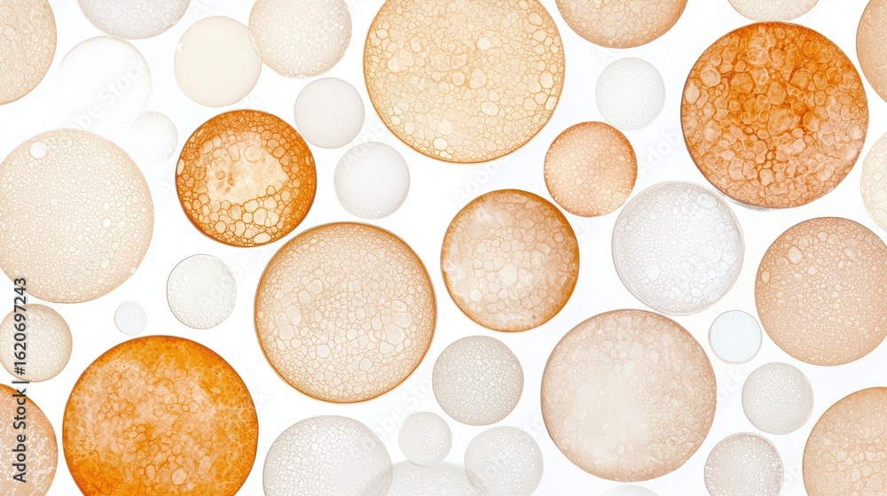 Aufkleber abstract background with bubbles in various sizes and colors