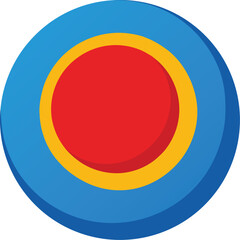 Obraz premium Button colorful vector on a white background