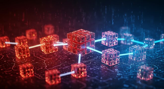 Interconnected Data Cubes: Digital Network Abstract