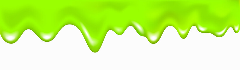 Green dripping slime texture, flowing paint, splash of juice.