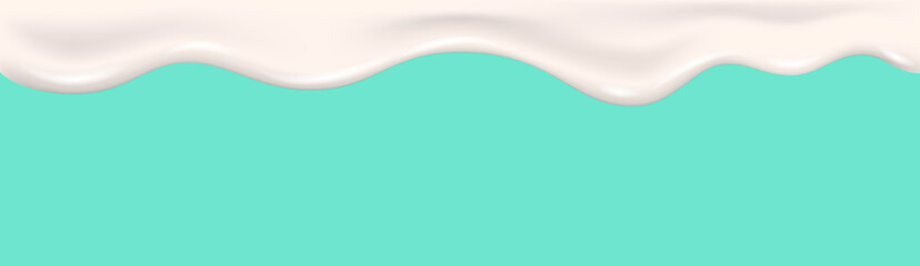 Yogurt, cream, glaze, liquid or paint wave realistic 3d texture.