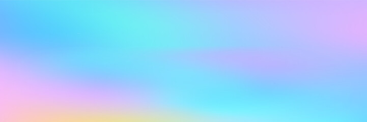 Vivid Unicorn Background. Trendy Purple Holographic Horizontal Background. Premium Vector.