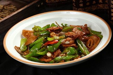 Chinese cuisine, Cantonese cuisine, farmhouse stir fried pork
