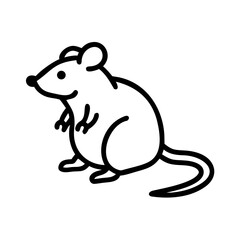 vector illustration of a cartoon rat