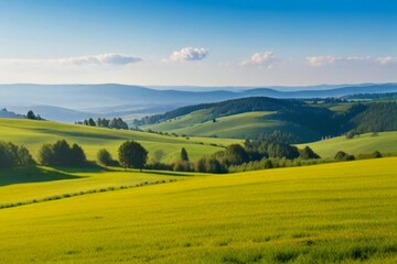 Fototapeta premium landscape with mountains and blue sky